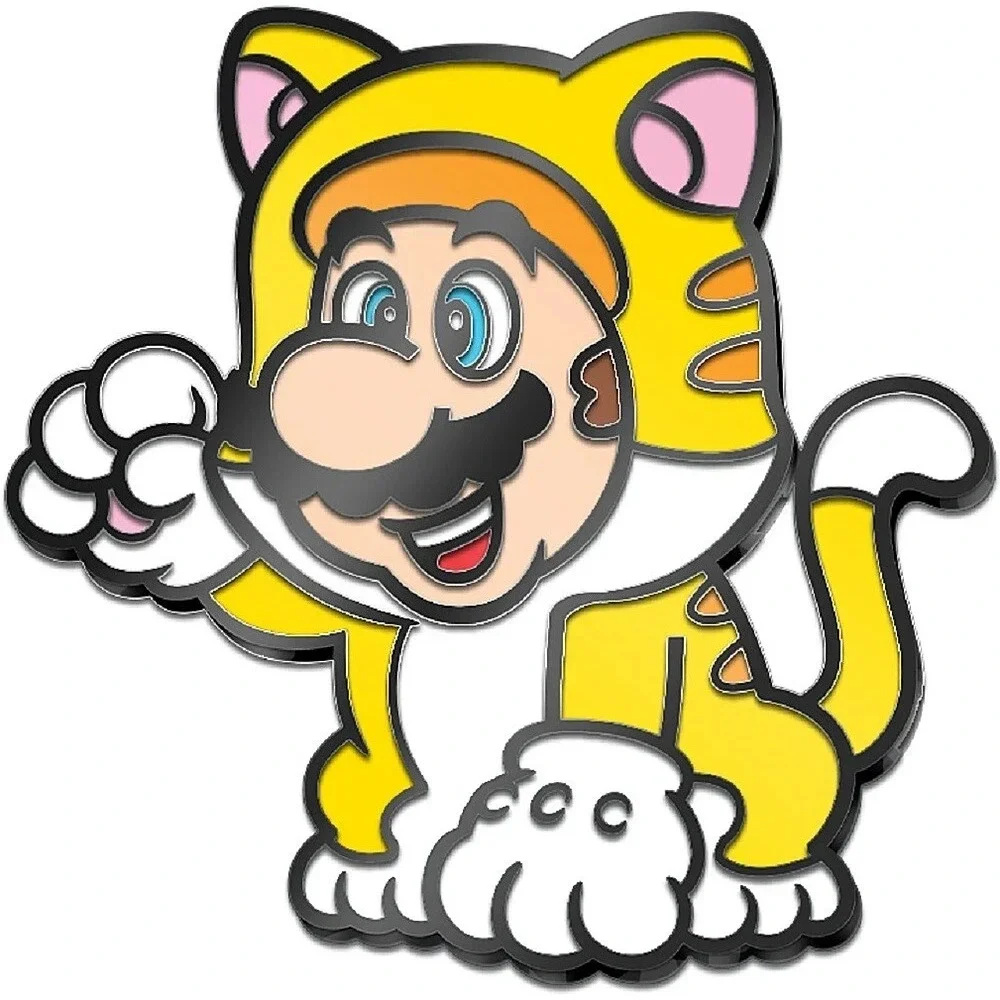 Nintendo Super Mario 3D World Cat Suit Phone Grip Badge Holder Official NEW